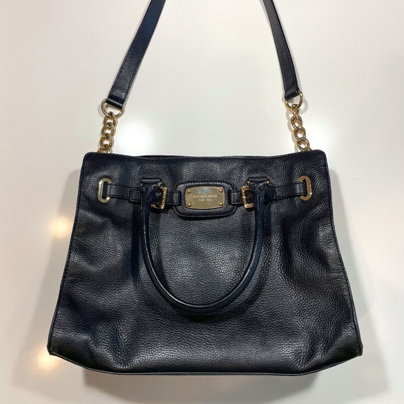 Michael Kors Black Leather Handbag - Picture 1 of 6